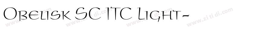 Obelisk SC ITC Light字体转换